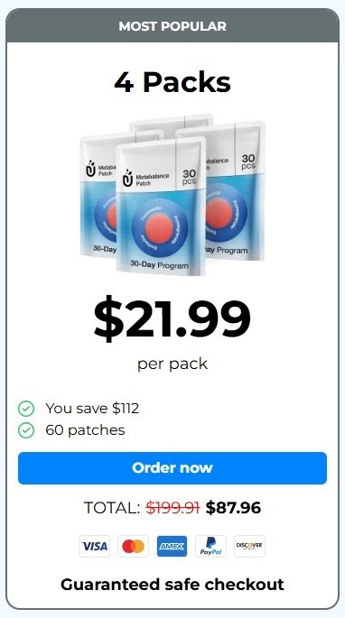 Purisaki Berberine Patch 4 pack price bundle for metabolism support